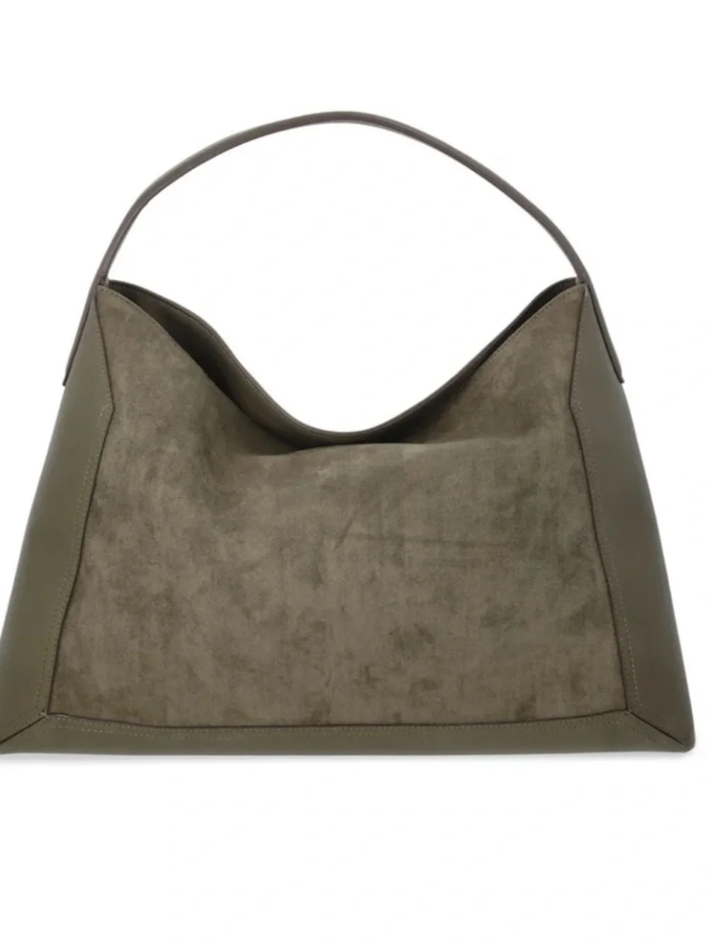 NWT Scoop Faux Suede Hobo Tote Bag Olive Green Large Shoulder Purse